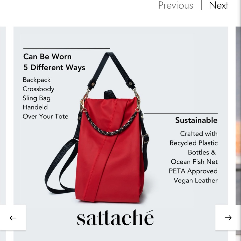 Sattaché red classic bag